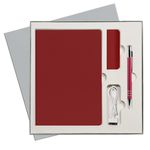 Подарочный набор Portobello/Rain красный (Ежедневник недат А5, Ручка, Power Bank)