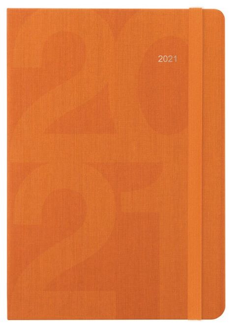 Ежедневник Letts Block A5 из кожзама с белыми страницами оранжевый Art: 08165