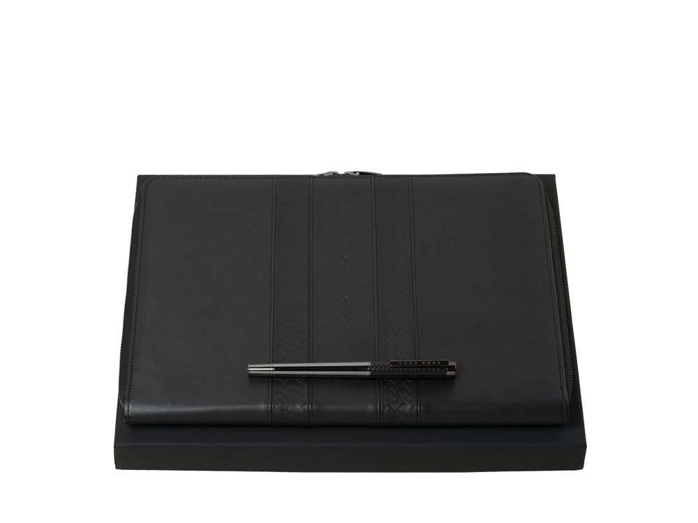 Подарочный набор: конференц-папка А4, ручка роллер. HUGO BOSS