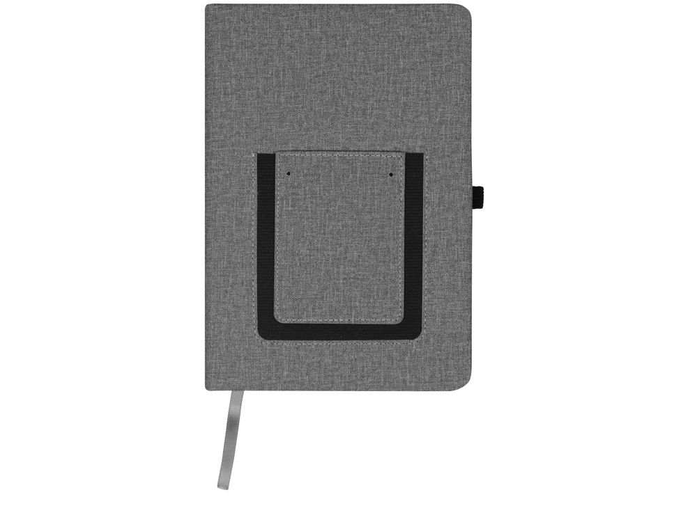 Блокнот Pocket 140*205 мм с карманом для телефона, серый