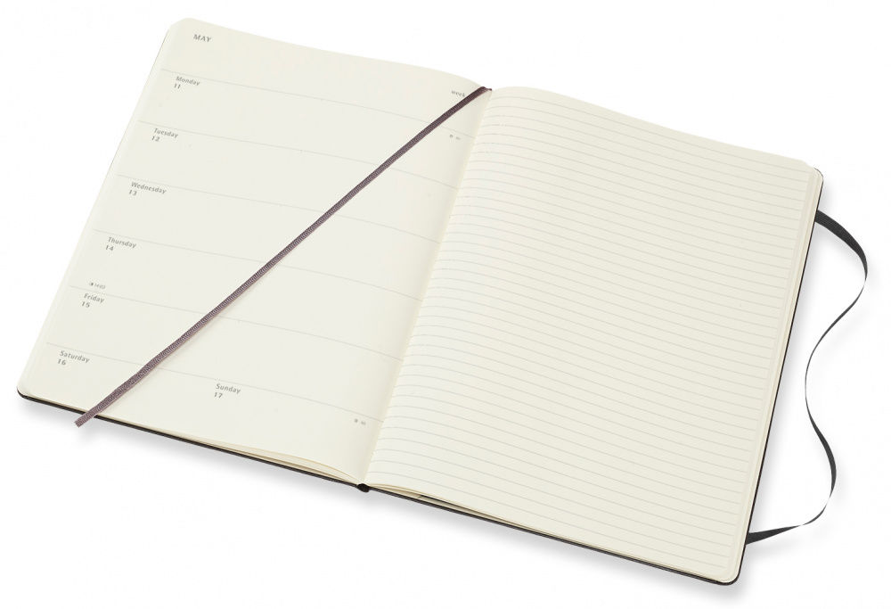 Еженедельник Moleskine CLASSIC WKNT XL 190х250мм 144стр. черный