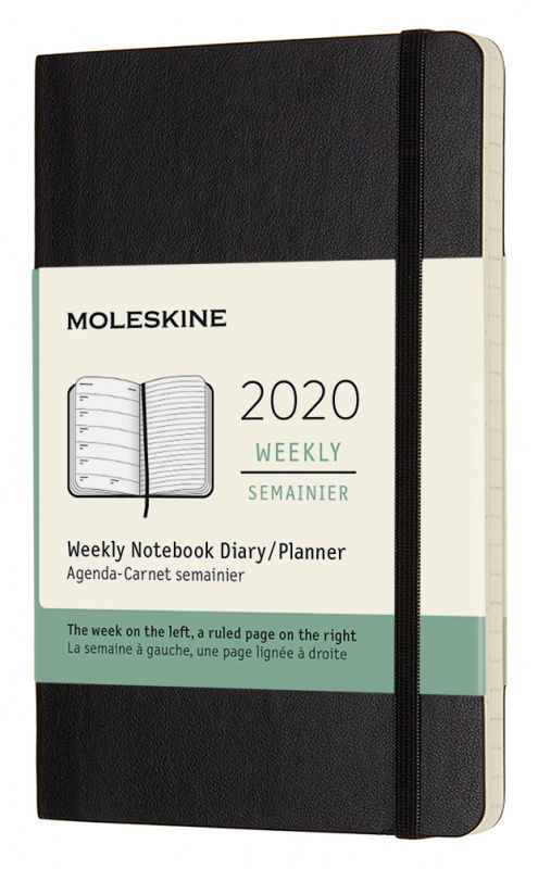 Еженедельник Moleskine CLASSIC SOFT WKNT Pocket 90x140мм 144стр. мягкая обложка черный