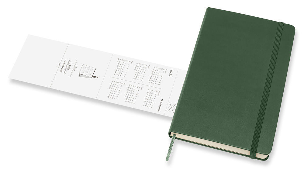 Ежедневник Moleskine CLASSIC Large 130х210мм 400стр. зеленый