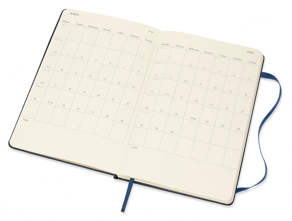 Еженедельник Moleskine CLASSIC WKNT Large 130х210мм 144стр. синий сапфир
