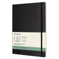 Еженедельник Moleskine CLASSIC SOFT WKNT XL 190х250мм 144стр. мягкая обложка черный
