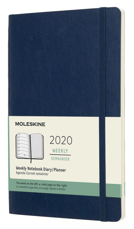 Еженедельник Moleskine CLASSIC SOFT WKNT Large 130х210мм 144стр. мягкая обложка синий сапфир