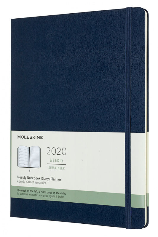 Еженедельник Moleskine CLASSIC WKNT XL 190х250мм 144стр. синий сапфир