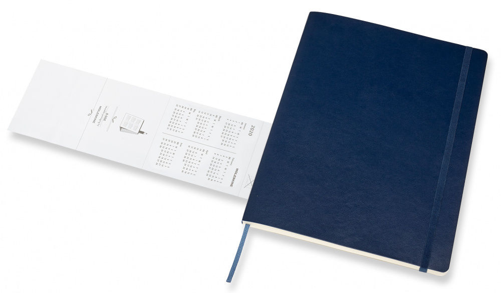 Еженедельник Moleskine CLASSIC SOFT WKNT XL 190х250мм 144стр. мягкая обложка синий сапфир