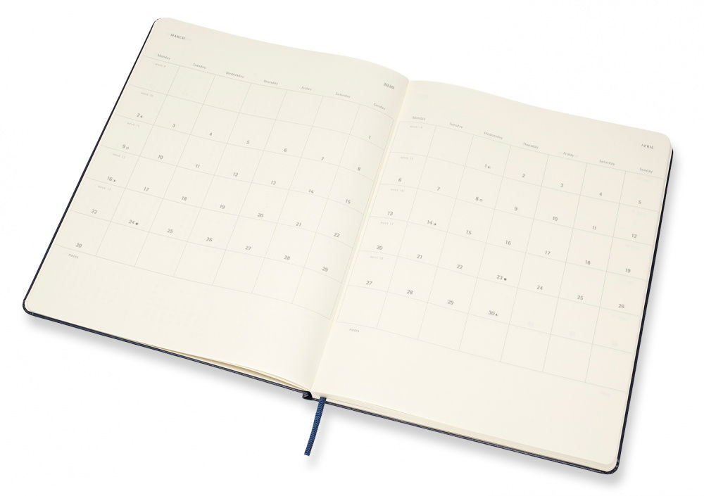 Еженедельник Moleskine CLASSIC WKNT XL 190х250мм 144стр. синий сапфир