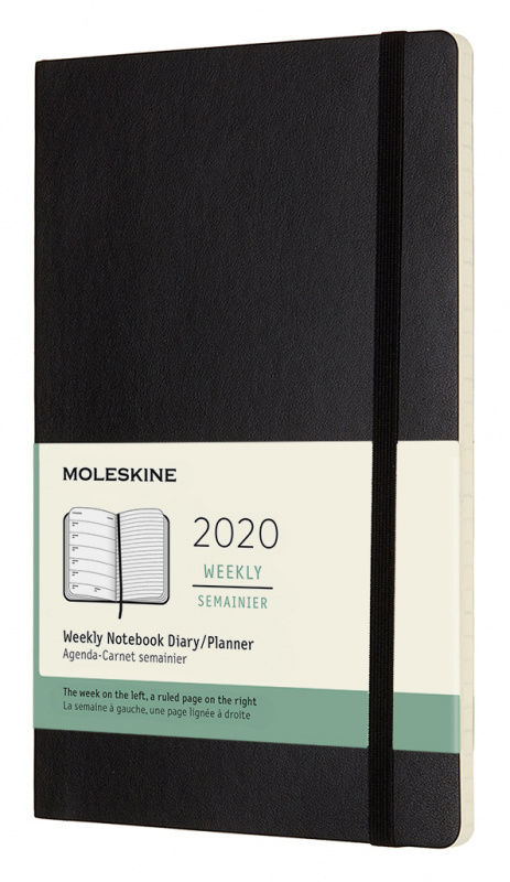 Еженедельник Moleskine CLASSIC SOFT WKNT Large 130х210мм 144стр. мягкая обложка черный
