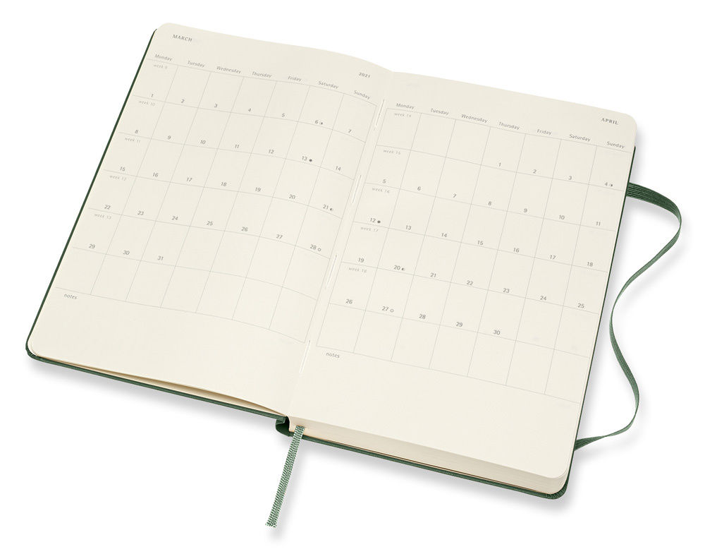 Ежедневник Moleskine CLASSIC Large 130х210мм 400стр. зеленый