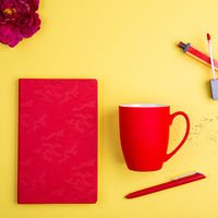 Набор подарочный RUBY BABE: бизнес-блокнот, ручка, кружка, красный