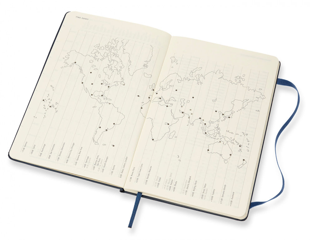 Еженедельник Moleskine CLASSIC WKNT Large 130х210мм 144стр. синий сапфир