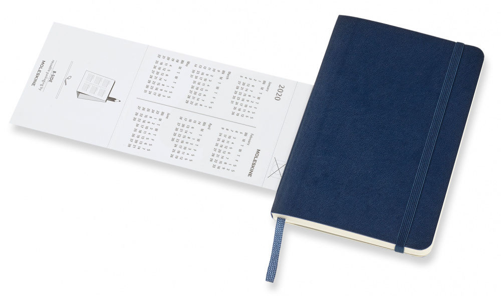 Еженедельник Moleskine CLASSIC SOFT WKNT Pocket 90x140мм 144стр. мягкая обложка синий сапфир