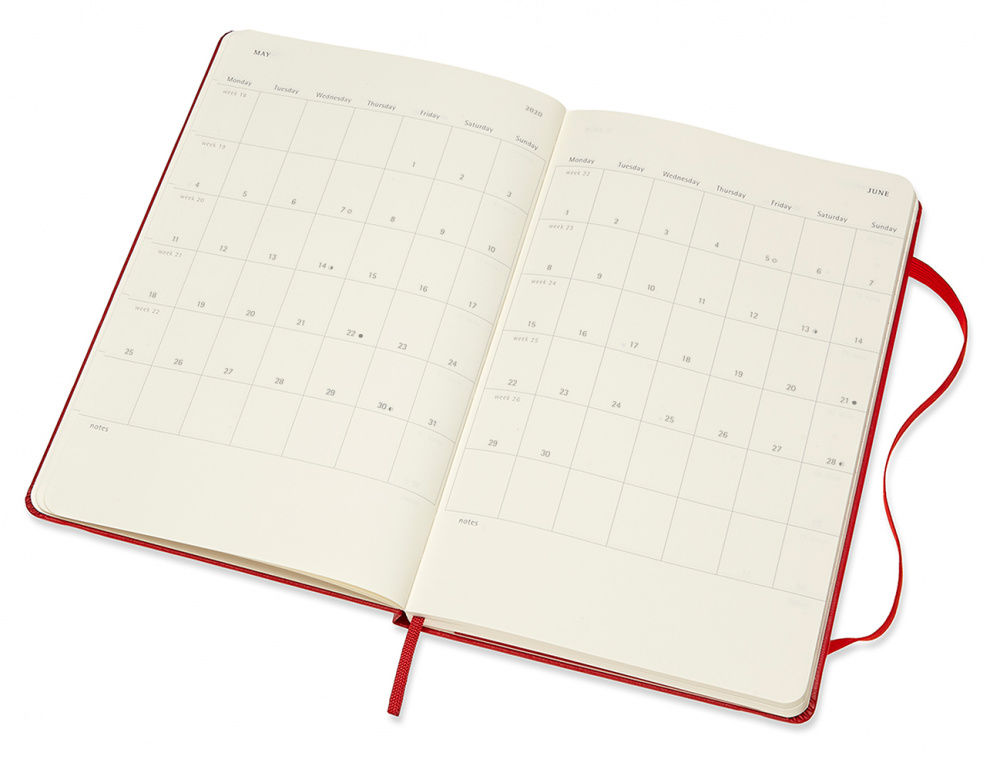 Еженедельник Moleskine CLASSIC WKNT Large 130х210мм 144стр. красный